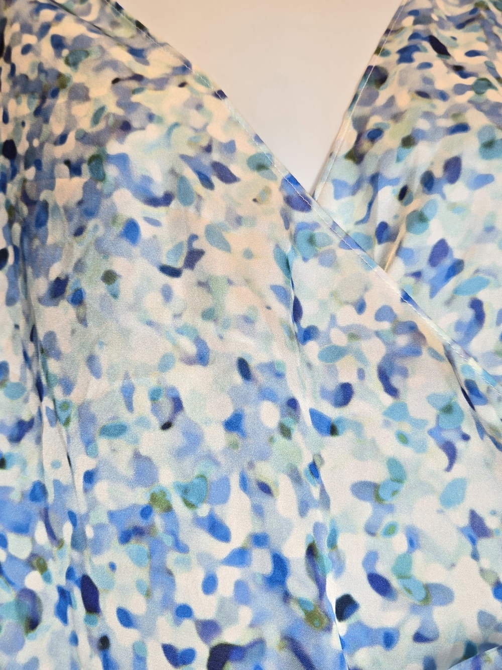 Zara Blue Multi-Print Wrap Blouse - Picture 3 of 7